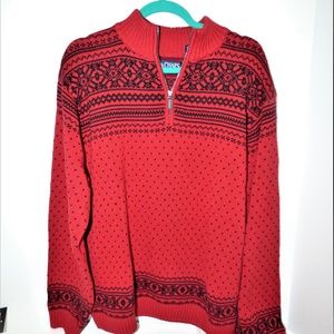CHAPS XL Men's 100% Cotton Quarter Zip Sweater
